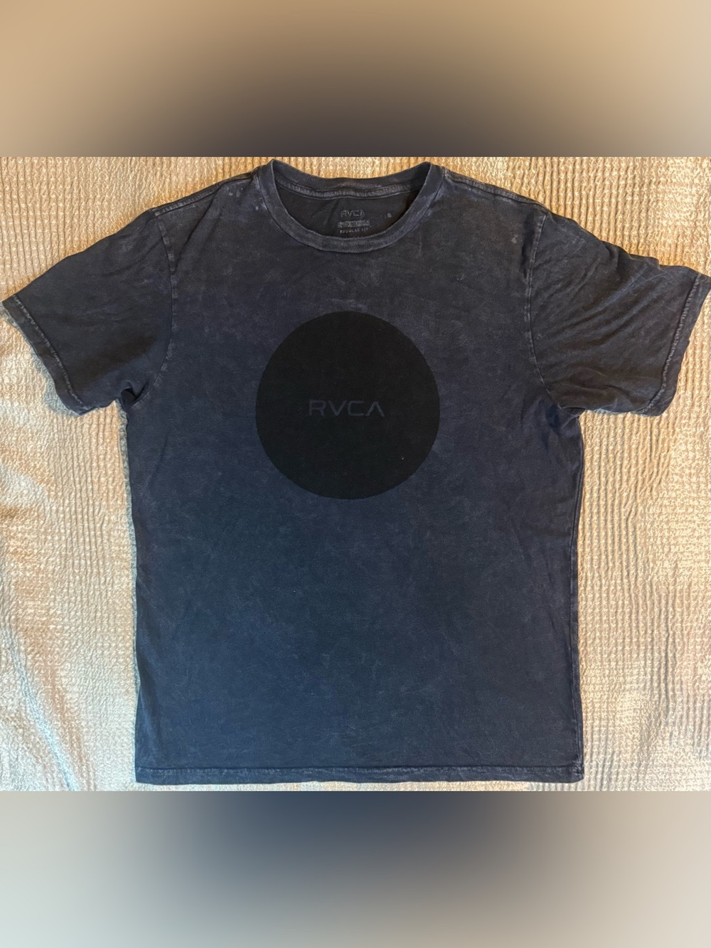 RVCA Washed Navy Circle Logo Graphic Tee Men’s Large Surf Skate